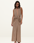 Johansen Nala Gown Dress in Shimmer Camel