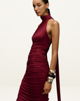 Kianna Alessia Gown Dress in Burgundy Wine // LAST ONE SIZE L 12