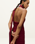Kianna Alessia Gown Dress in Burgundy Wine // LAST ONE SIZE L 12