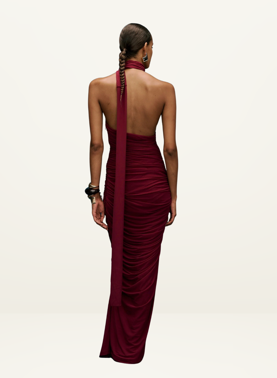 Kianna Alessia Gown Dress in Burgundy Wine