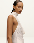 Kianna Indra Cowl Top in IVORY