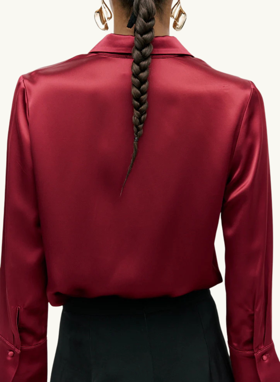 Kianna Silky Shirt in Burgundy// LAST ONE - SIZE 12
