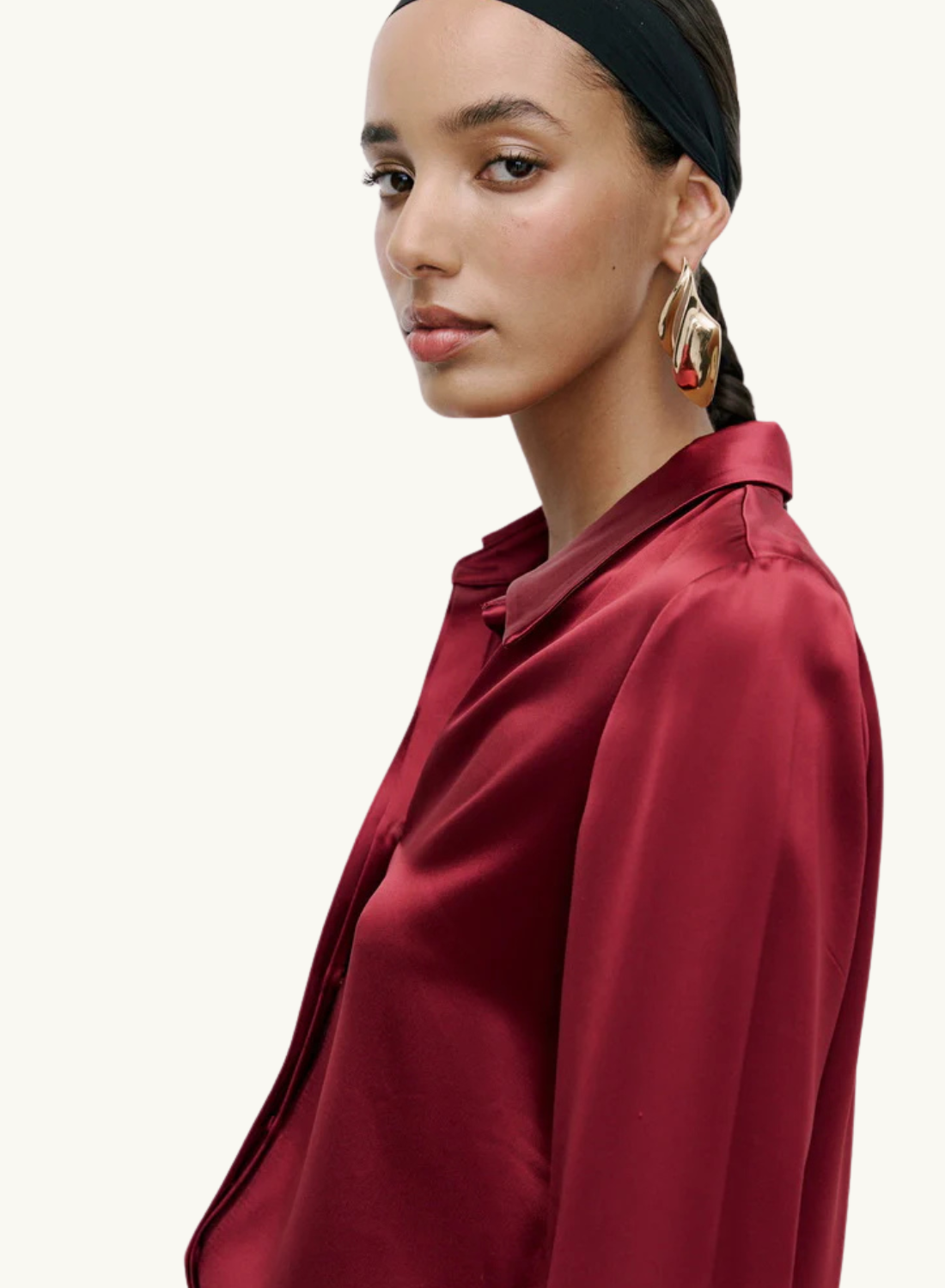 Kianna Silky Shirt in Burgundy// LAST ONE - SIZE 12