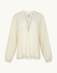 Kinga Csilla Kaya Anglaise Alba Blouse in CREAM