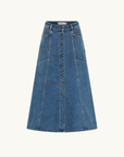 Kivari Rita Denim Skirt in Blue // COMING SOON