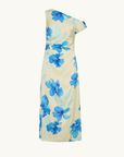 Kivari Sophie Midi Dress in YELLOW BLUE FLORAL