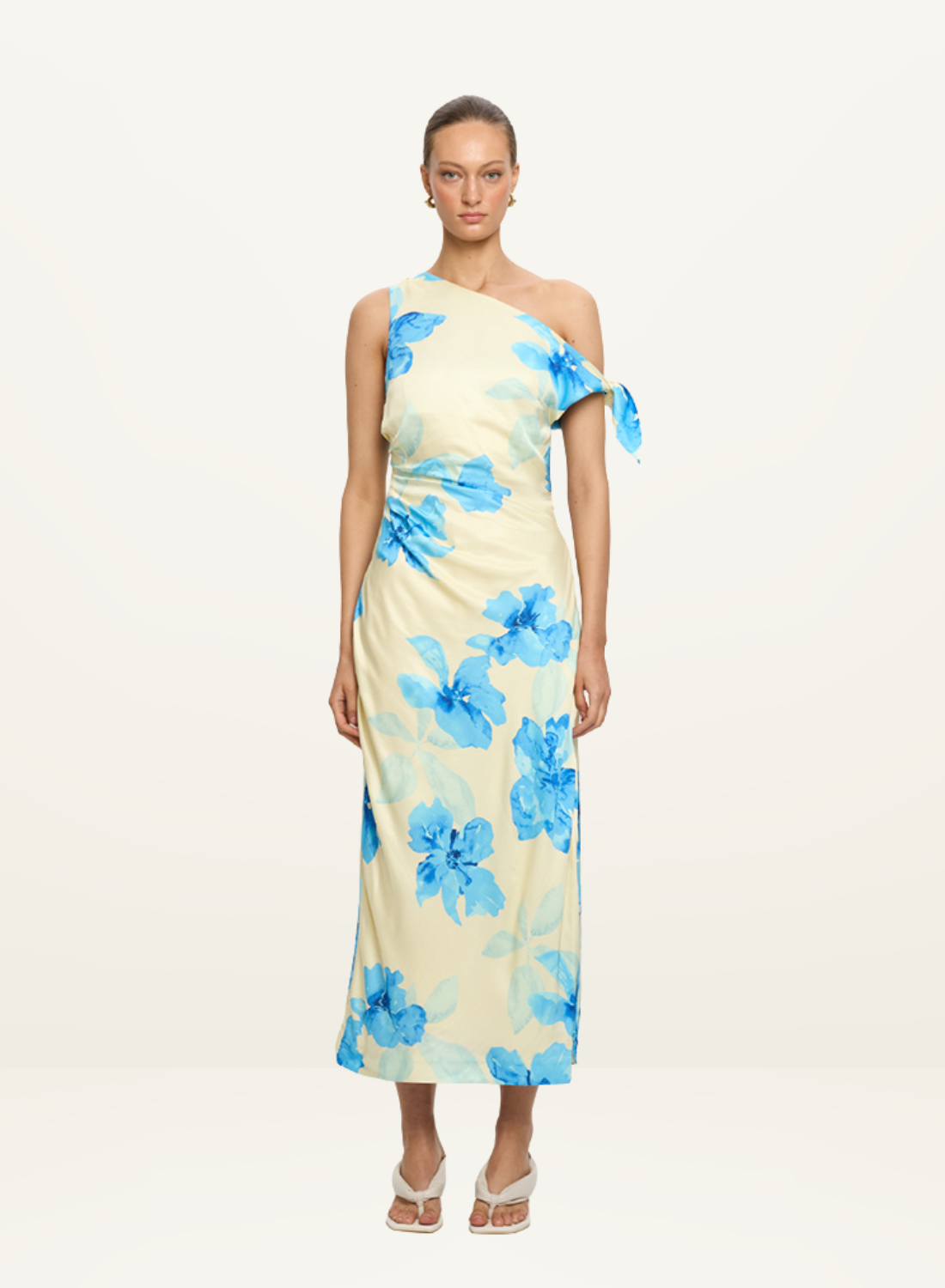 Kivari Sophie Midi Dress in YELLOW BLUE FLORAL Frolic Girls Kivari Sophie Midi Dress in YELLOW BLUE FLORAL Frolic Girls