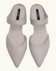 La Tribe Pointed Mule in Eggshell