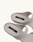 La Tribe Pointed Mule in Eggshell