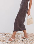 La Tribe Pointed Mule in Eggshell