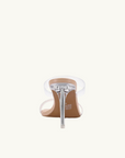 Lana Wilkinson Selina Sandal in BEIGE LEATHER & VINTLITE