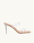 Lana Wilkinson Selina Sandal in BEIGE LEATHER & VINTLITE