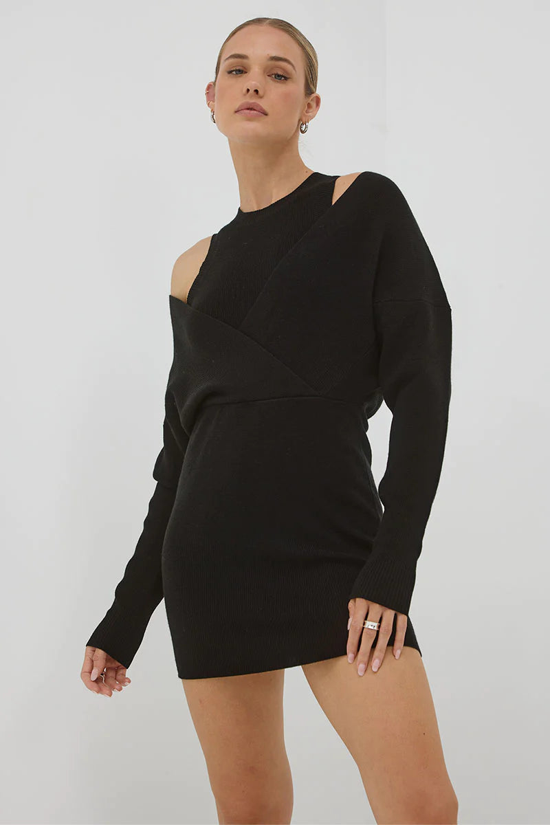 Legacy Knit Combo Dress BLACK Sovere  Frolic Girls
