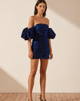 Miramare Ruched Mini Dress MIDNIGHT Shona Joy-Shona Joy-Frolic Girls