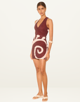 Mon Ren Sierra Mini Dress in Plum Swirl