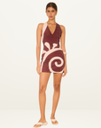 Mon Ren Sierra Mini Dress in Plum Swirl