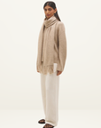 Mon Renn Scarf Knit Jumper in Natural