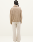 Mon Renn Scarf Knit Jumper in Natural
