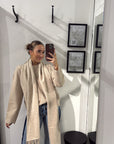 Mon Renn Scarf Knit Jumper in Natural