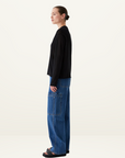 Morrison Aston Knit Polo Jumper in BLACK