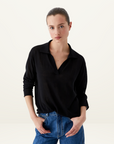 Morrison Aston Knit Polo Jumper in BLACK