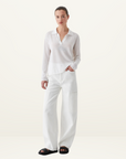 Morrison Aston Knit Polo Jumper in WHITE