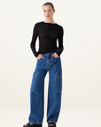 Morrison Aston Knit Pullover in BLACK