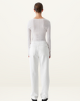 Morrison Aston Knit Pullover in WHITE