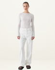 Morrison Aston Knit Pullover in WHITE