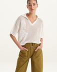 Morrison Chiara Knit Top in White