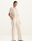 Morrison Dallas Knit Tee in Milk