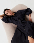 Morrison Shirt Dress in DARK NAVY