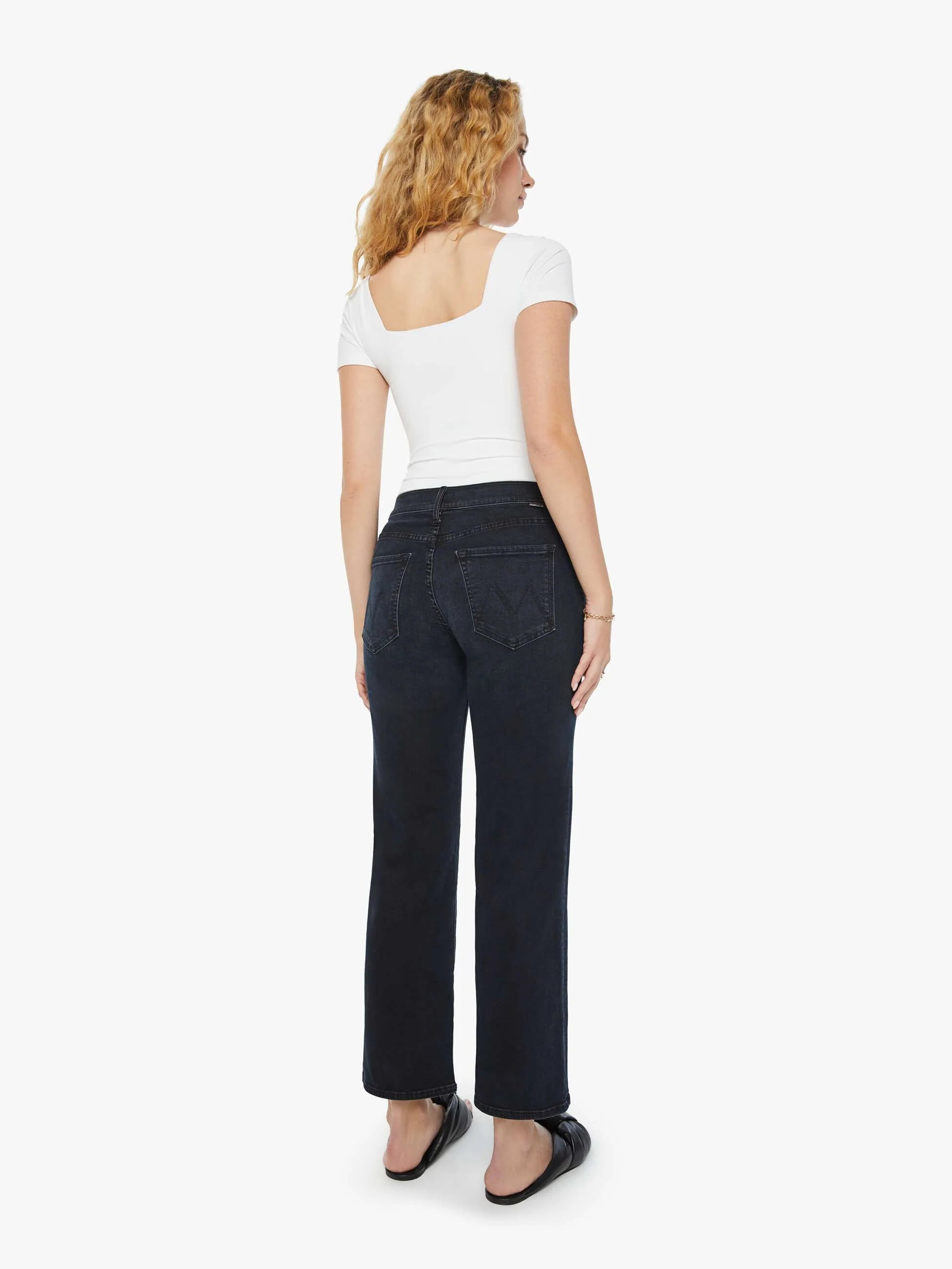 Mother Mid Rise Zip Rambler Ankle in NIGHT IN VENICE