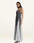 Muma World Mixed Polka Dot Altair Dress in Black & White
