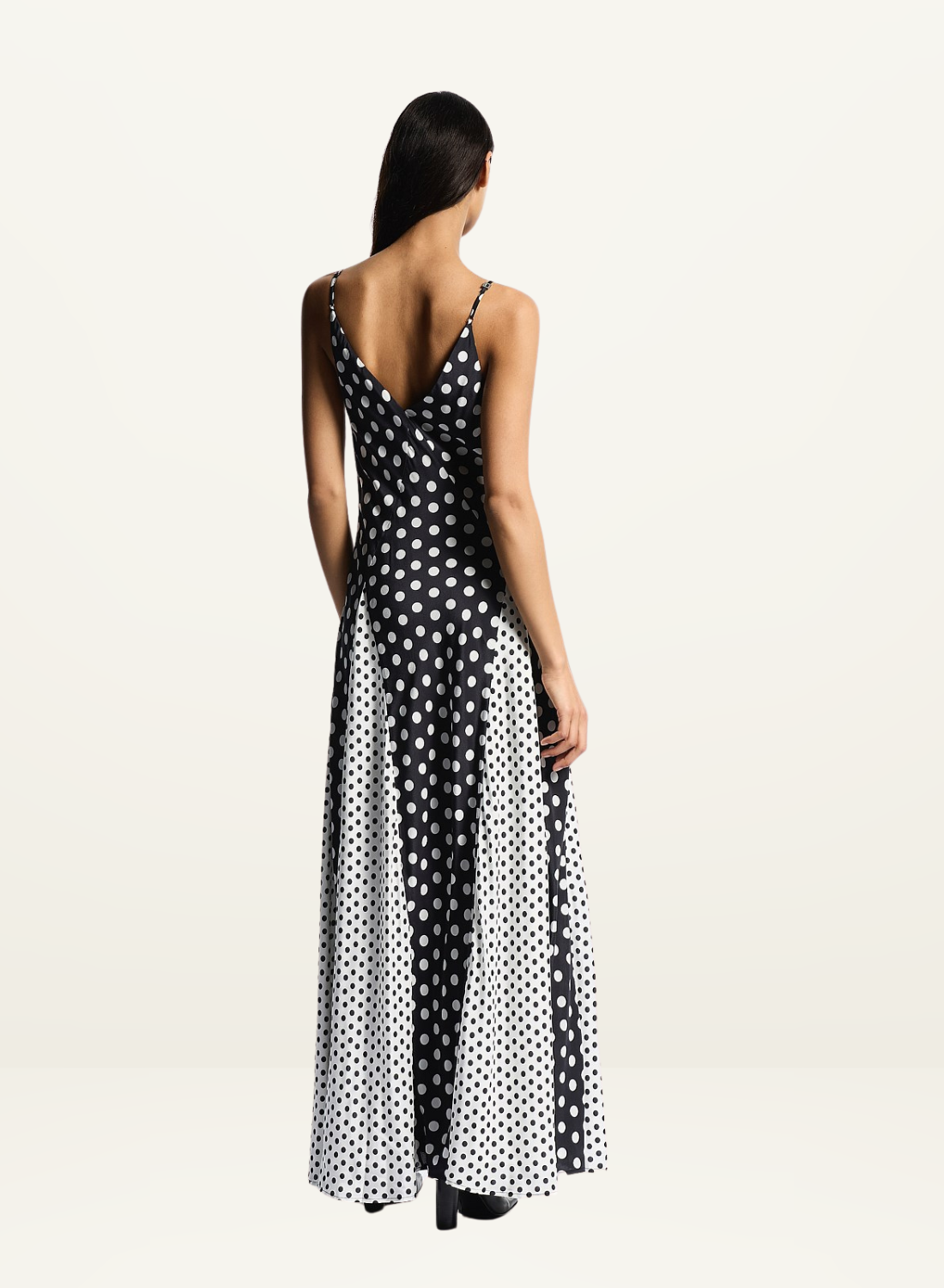 Muma World Mixed Polka Dot Altair Dress in Black & White