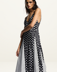 Muma World Mixed Polka Dot Altair Dress in Black & White