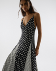 Muma World Mixed Polka Dot Altair Dress in Black & White