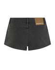 Nagnata Low Rise Micro Denim Short in Washed Black