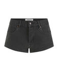 Nagnata Low Rise Micro Denim Short in Washed Black