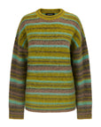 Nagnata Alpaca Stripe Sweater in Antique Moss