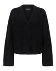 Nagnata Brushed Alpaca Cardigan in Black