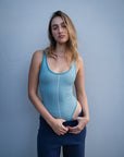 Nagnata Classic Wool Bodysuit in Frost