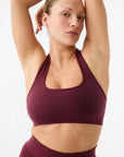 Nagnata Halter Wool Bralet in Mulberry