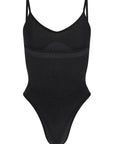 Nagnata Tri Wool Bodysuit in Obsidian