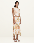 Ownley Sia Bias Skirt in Peachy Garden