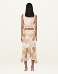 Ownley Sia Bias Skirt in Peachy Garden