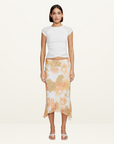 Ownley Sia Bias Skirt in Peachy Garden