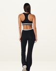 PE Nation Avant Flare Legging in BLACK & WHISPER WHITE