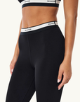 PE Nation Avant Flare Legging in BLACK & WHISPER WHITE