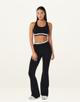 PE Nation Avant Flare Legging in BLACK & WHISPER WHITE